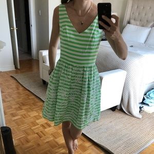 Lilly Pulitzer Women's Roswell Striped Cotton Dress W/ Rhinestones Sz 2 Reg $298